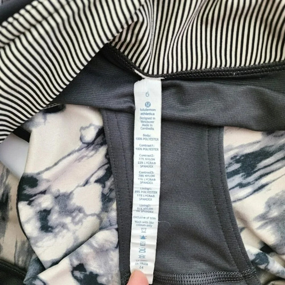 Lululemon Run Times Short Great Granite Black Mojave Tan Stretch 4" Inseam Sz 6 - Picture 11 of 15